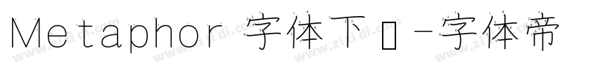 Metaphor 字体下载字体转换